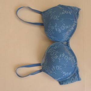 Aerie Hailey Floral Lace Underwire Bra 36D Blue